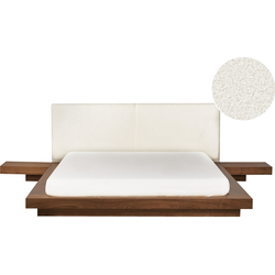 Beliani ZEN - Tweepersoonsbed-Bruin-MDF