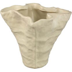 PTMD Bloempot Reff - 25x23x21 cm - Keramiek - Creme