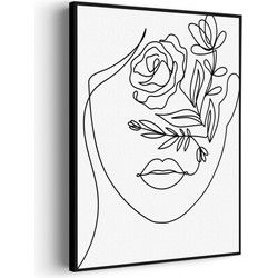 Muurwerken Akoestisch Schilderij - De Bloemen Dame - Geluidsdempend Wandpaneel - Wanddecoratie - Geluidsisolatie - PRO (AW 0.90) XL (86X120)