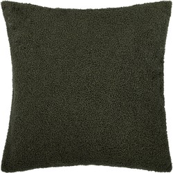 QUVIO Sierkussenhoes teddy - 45x45cm – Donker groen