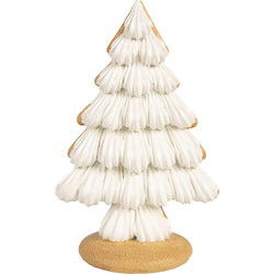Clayre & Eef Kerstdecoratie Kerstboom Beige Polyresin