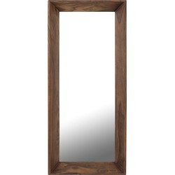 PTMD Chevar Brown sheesham wood mirror rectangle S