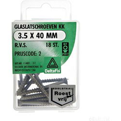Glasl. schr.torx 3,5x40mm rvs 18st
