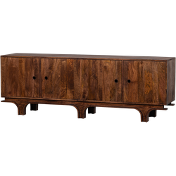 WOOOD Staes Dressoir  - Mangohout - Walnoot - 206x76x51