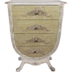 Clayre & Eef Ladekast Wit Groen Hout