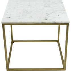 Kick bijzettafel Marble 50x50cm - Wit