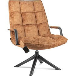 Relaxfauteuil - Draaifauteuil met Armleuning - Draaistoel - Fauteuil - Oranje - 70 x 80 x 100 cm