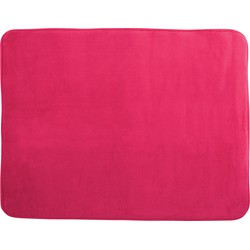 MSV Badkamerkleedje/badmat tapijt - voor op de vloer - fuchsia roze - 50 x 70 cm - Badmatjes
