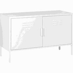 Beliani URIA - Sideboard-Wit-Staal