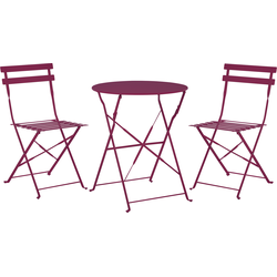 FIORI - Bistroset voor 2 - Bordeaux - Staal