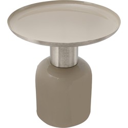 Bijzettafel Rond Art Deco 825 Taupe / Zilver Metaal Default