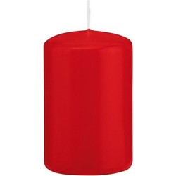 1x Kaarsen rood 5 x 8 cm 18 branduren sfeerkaarsen - Stompkaarsen