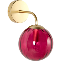 Beliani BOOMI - Muurlamp-Rood-Glas