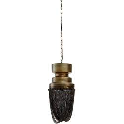 PTMD Zelivo Ronde Hanglamp - H38 x Ø25 cm - Ijzer - Goud