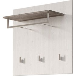 Meubella - Kapstok Linford - Wit eiken - 84 cm