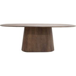 Eettafel Donkerbruin Mangohout - 180x100x76cm - Stijn