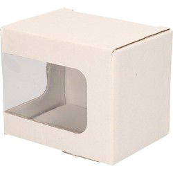 Kartonnen opbergdoosje met venster - 15x - 12 x 9 x 10 cm - verpakking - Opbergbox