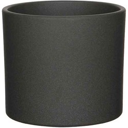 Mica Decorations era ronde bloempot donkergrijs mat maat in cm: 14x17