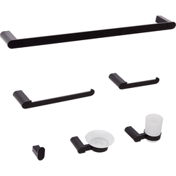Beliani PARACAS - Badkamer hardware set-Zwart-Aluminium
