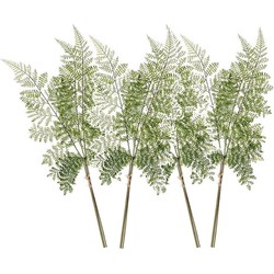 4x Groene bosvaren kunsttak 58 cm - Kunstplanten