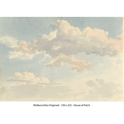 Behang Wolken Schets Origineel - 330x225cm - House of Fetch - maatwerk