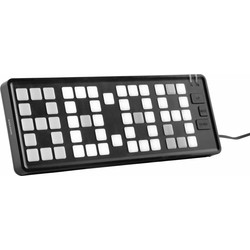 Wekker Keyboard - Zwart - 23x1.5x8.3cm
