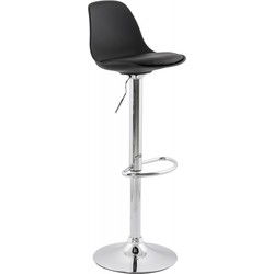 PRINCES verstelbare kruk 42x39x104 cm Zwart
