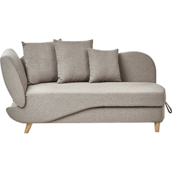 Beliani MERI - Chaise longue-Bruin-Linnen