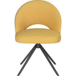 Eetkamerstoel Mick Oker Metalen Swivel - Giga Meubel