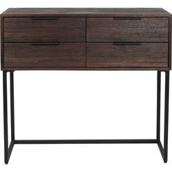 Dressoir Bruin - Recycled Teakhout - 90x35x82cm