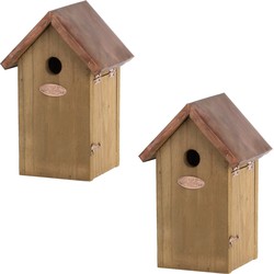 2x Pimpelmees nestkasten/vogelhuisjes 25.8 cm - Vogelhuisjes