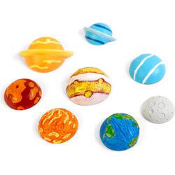 Trendform Magneten Zonnestelsel - set van 8 - multicolor