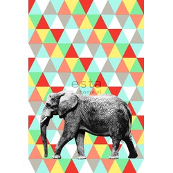 ESTAhome fotobehang olifant multicolor - 200 x 279 cm - 158707