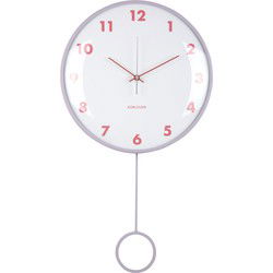 Wandklok Cheeky Dome - Zachtpaars - 7.1x35.5x61.5cm