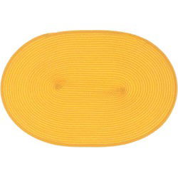 Unique Living - Placemat Daisy - Ovaal - Rotan - Geel/Oranje - 45x30cm