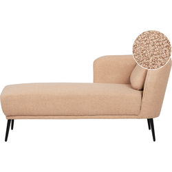 Beliani ARTHEZE - Chaise longue-Bruin-Bouclé