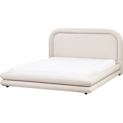 LAVARDENS - Bed - Lichtbeige - 160 x 200 cm - Kunstlinnen