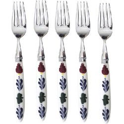 Boerenbont Gebaksvork / Dessertvork 16cm set 5 Stuks
