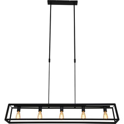 Moderne Hanglamp Aurora Zwart 5-lichts