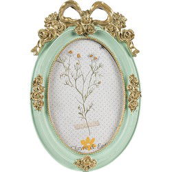 Clayre & Eef Fotolijst Groen Goudkleurig Polyresin