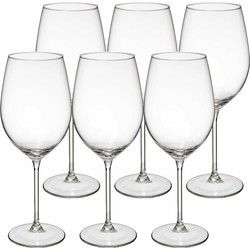Secret de Gourmet Wijnglazen set Lina - doosje 12x stuks - chique transparant glas - 41 CL - Wijnglazen
