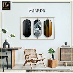 LW Collection LW Collection Wandspiegel goud rechthoek 109x70 cm metaal