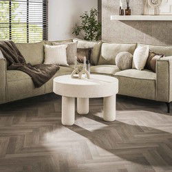 Salontafel Rond - Wit Marmer Composiet - 80x80x51cm - Bulky Stone