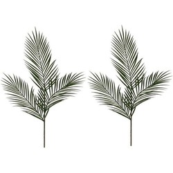 2x Areca goudpalm kunstbloemen takken 95 cm decoratie - Kunstplanten