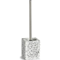 Zeller Toiletborstel in houder - kunststof - steen look - 10 x 38 cm - Toiletborstels