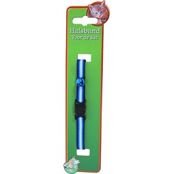 Halsband nylon blauw/wit streep
