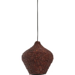 Light & Living - Hanglamp Ø28x30 cm KALENGA kralen donker bruin