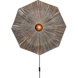 Wandlamp Panama - Donker grijs - 65x7x65cm