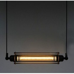 Hanglamp industrieel zwart 440mm breed E27