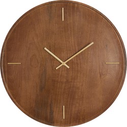 Light & Living - Klok VETI - 56x8x56cm - Bruin